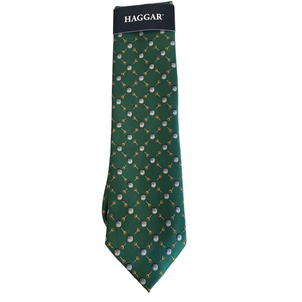 🆕️ NWT‎ - Haggar Mens Green Golf Ball and Tee Novelty Necktie